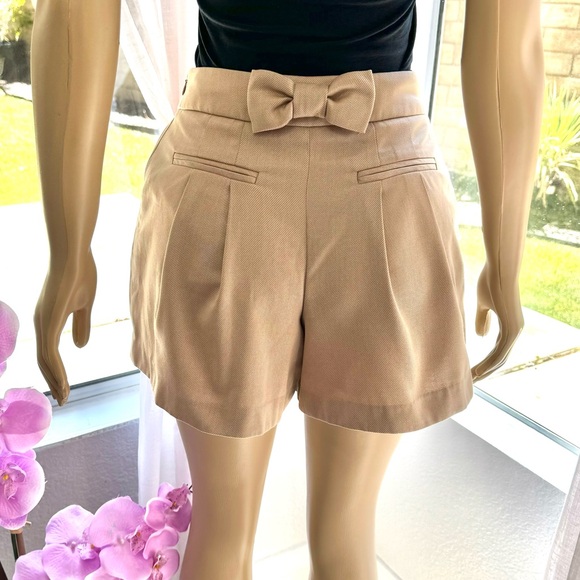 Korean Roem Brown High Rise Mini Pleated Shorts Size S Small - Picture 7 of 16